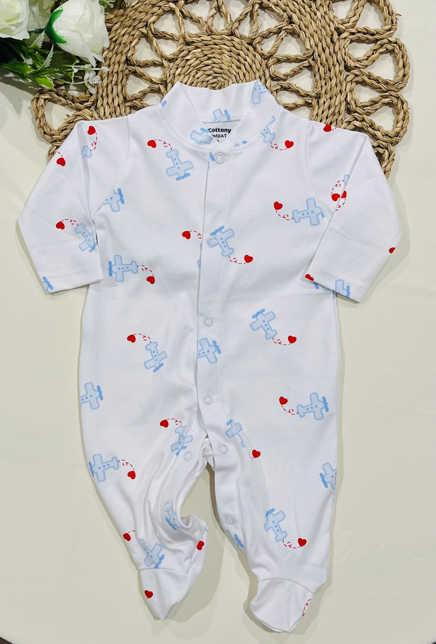 Cotton Growsuit | Plane Design