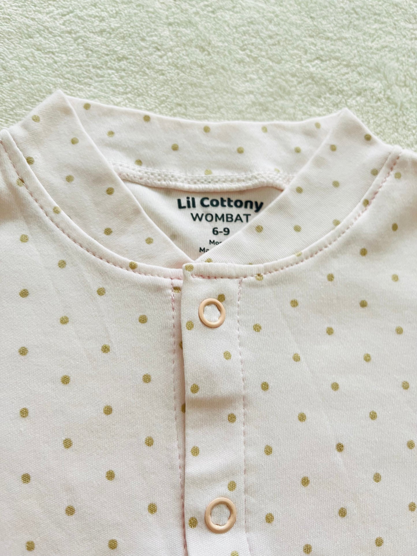 Cotton Growsuit | Pink with Dots