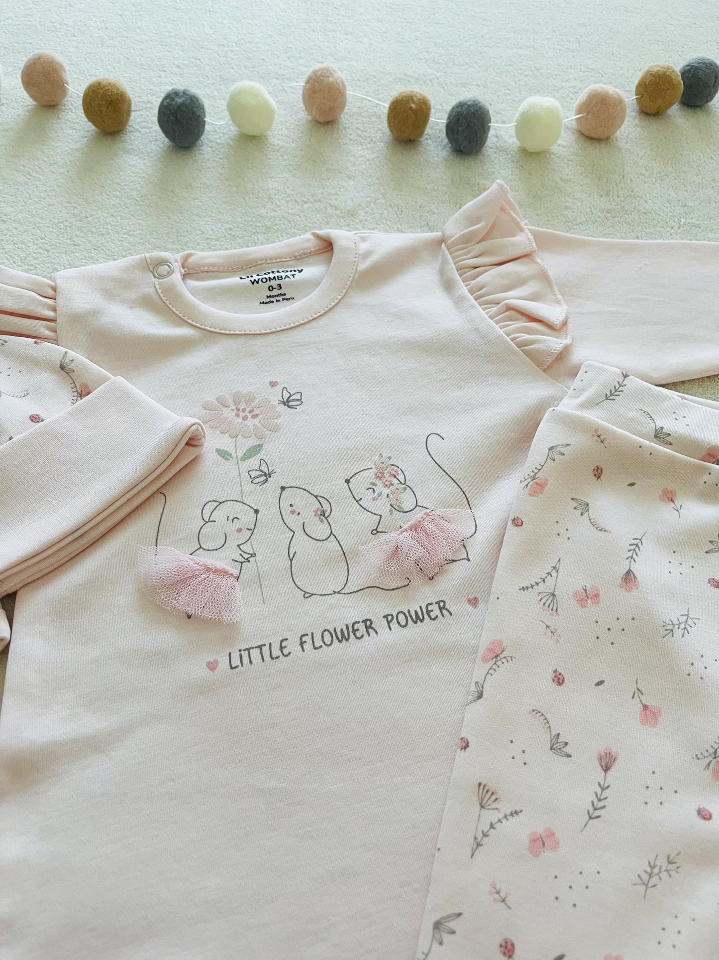 Cotton Newborn Set | Pink Mice