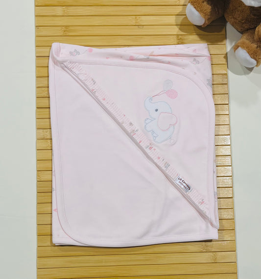 Cotton Blanket | Pink Elephant