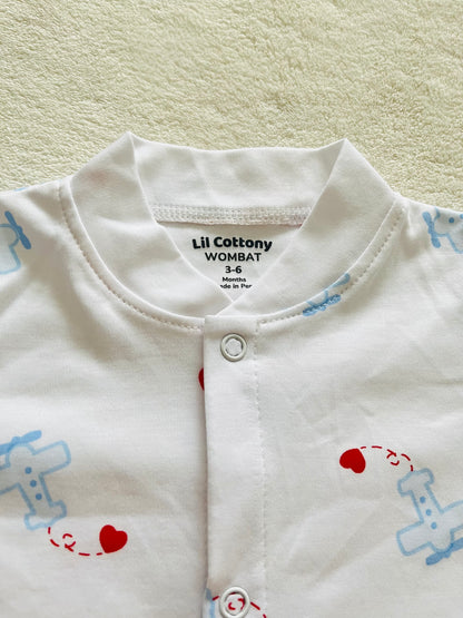 Cotton Growsuit | Plane Design