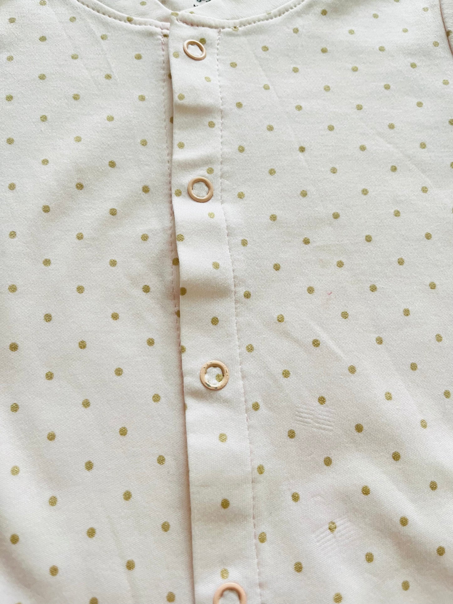 Cotton Growsuit | Pink with Dots