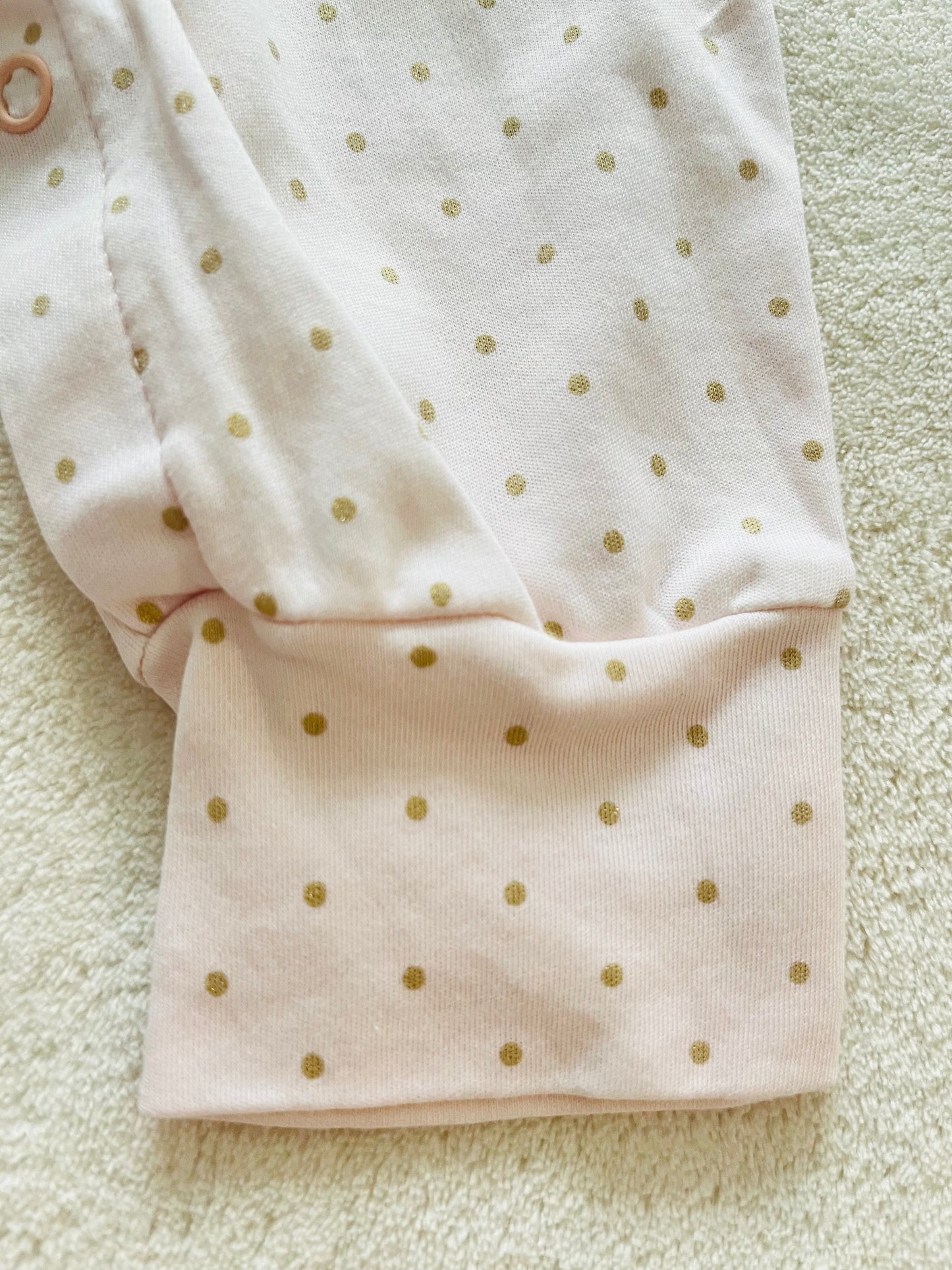 Cotton Growsuit | Pink with Dots