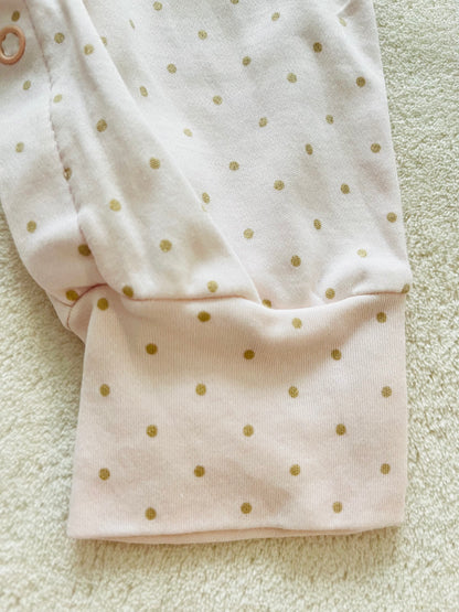 Cotton Growsuit | Pink with Dots