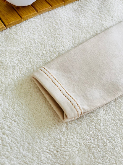 Cotton Singlet Bodysuit | Beige