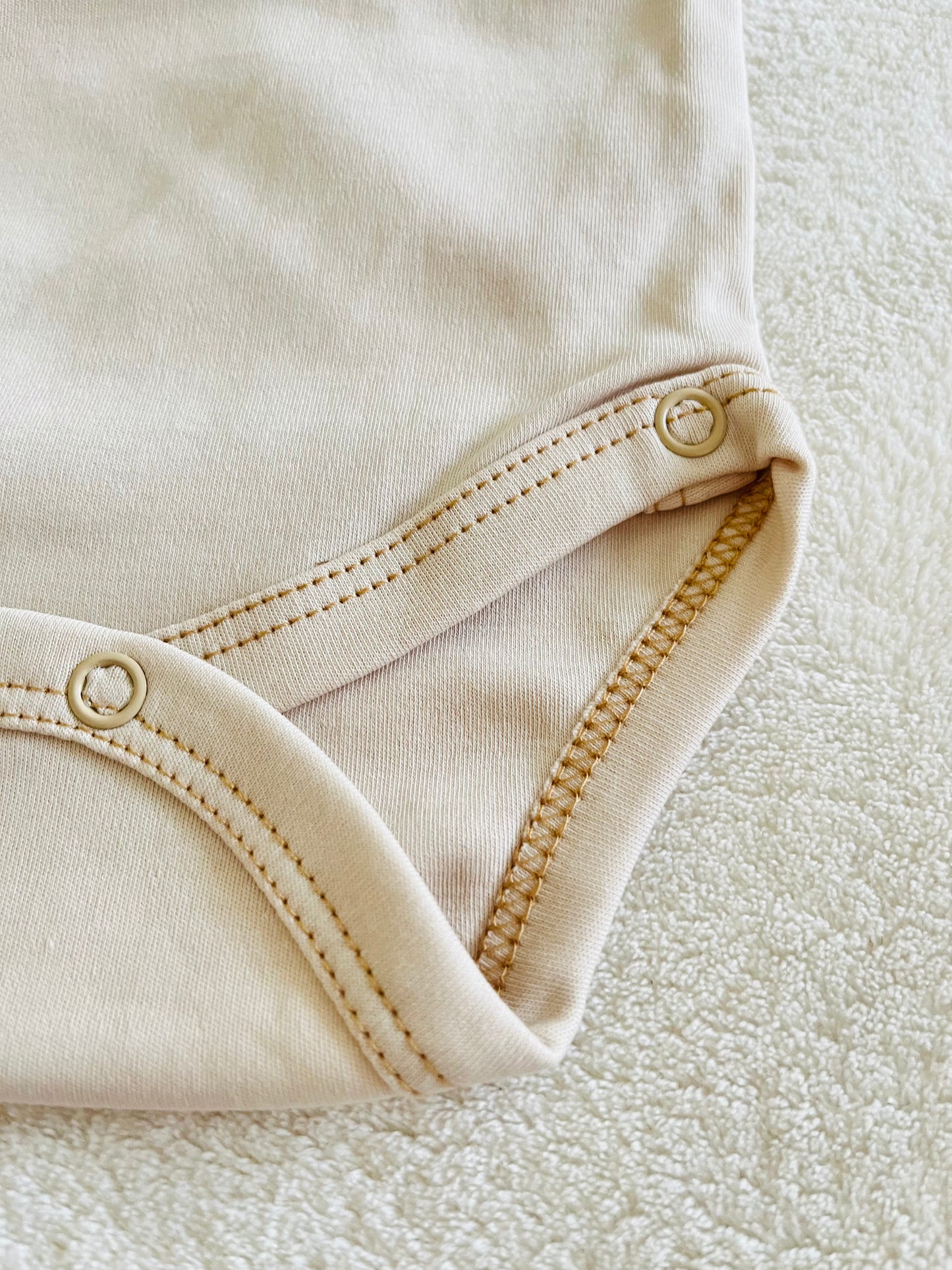 Cotton Singlet Bodysuit | Beige
