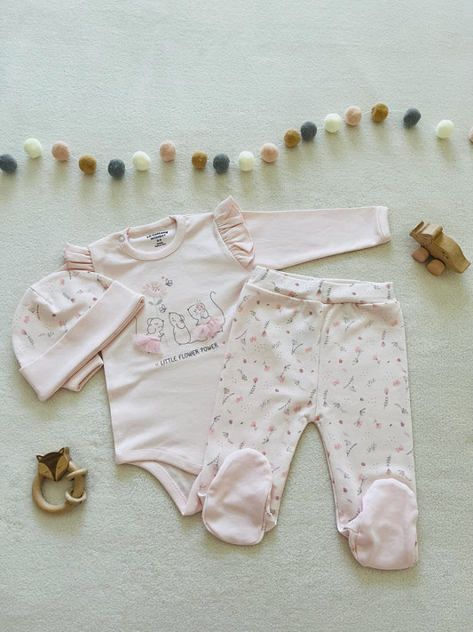 Cotton Newborn Set | Pink Mice