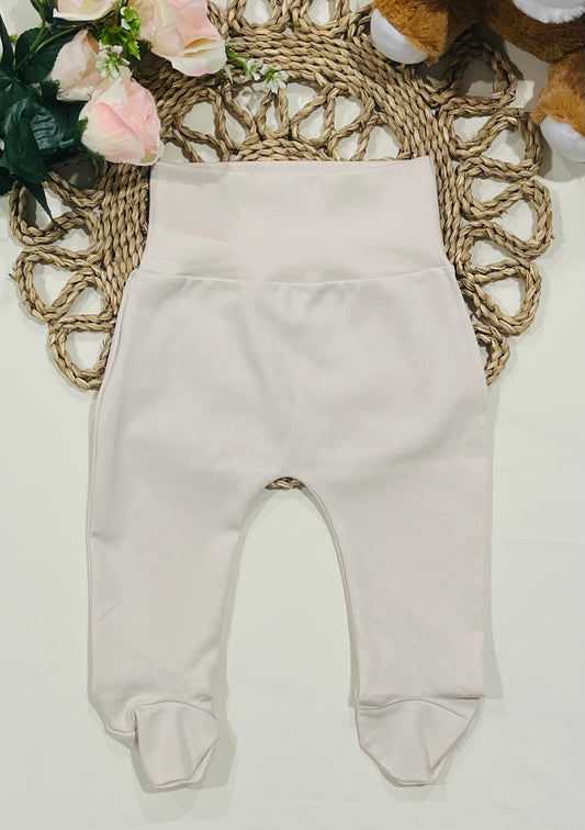 High-waisted Cotton Pants / with feet