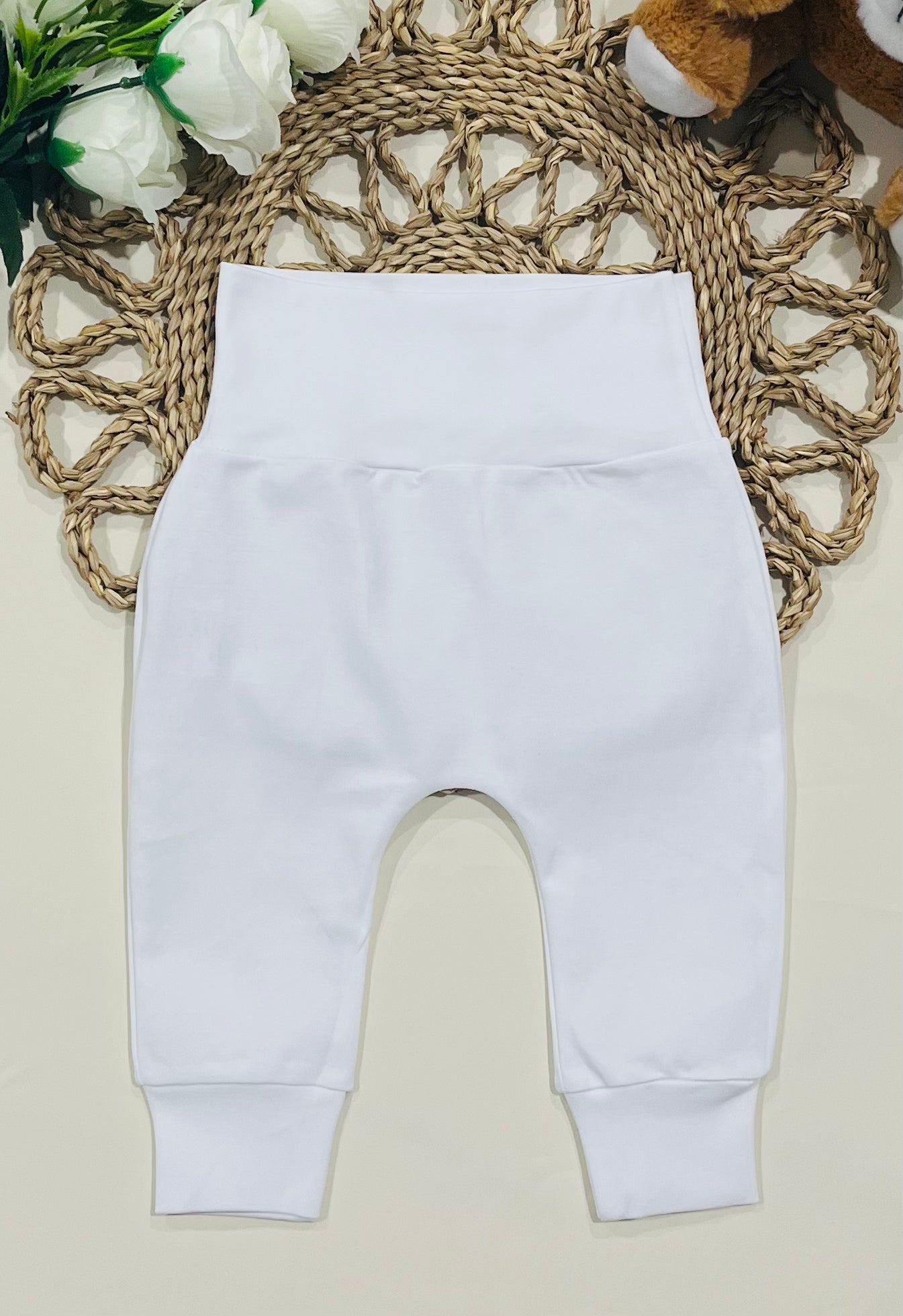 High-waisted Cotton Pants
