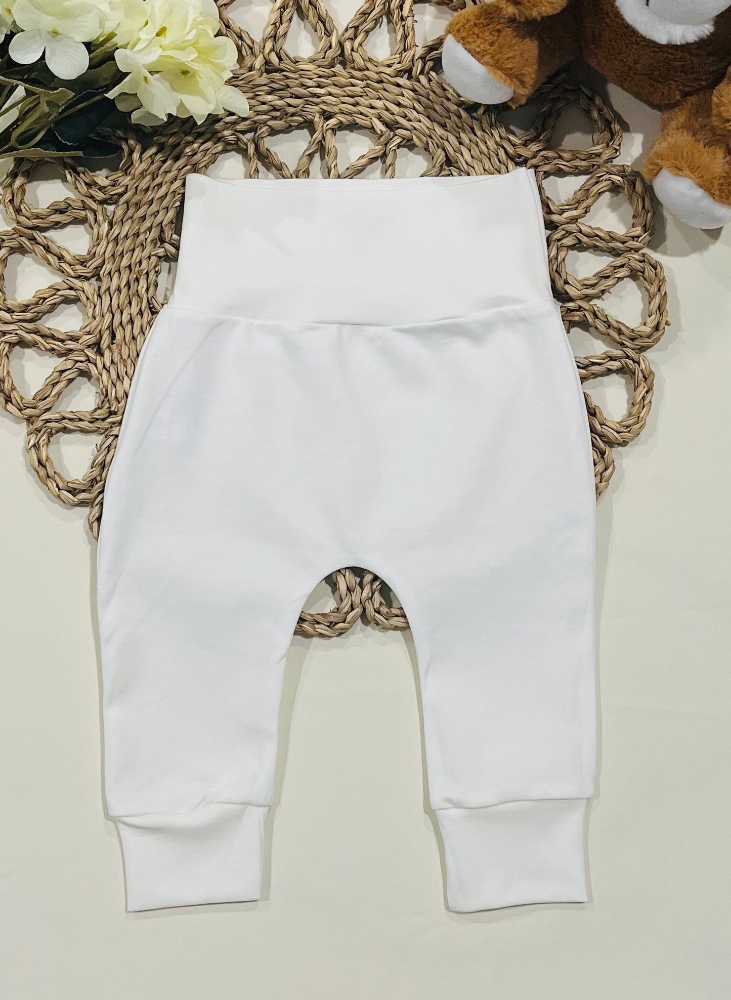 High-waisted Cotton Pants